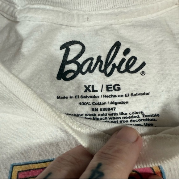 Barbie White Tee with Race Car Graphic - Picture 4 of 8